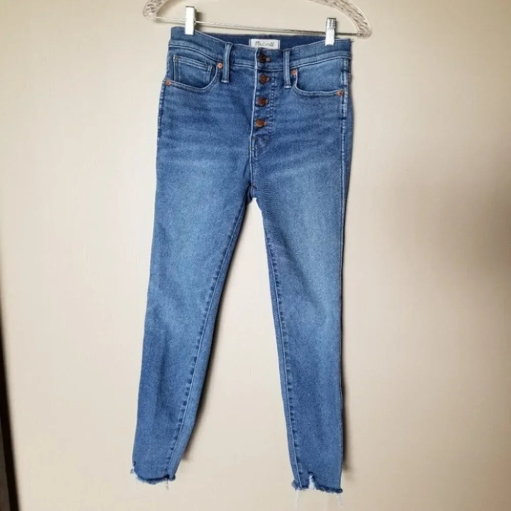 Madewell 10" High-Rise 26 Skinny Jeans Button-Front Edition